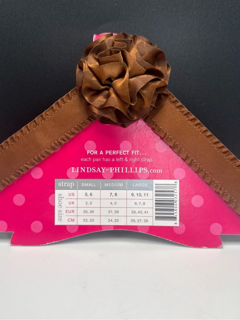 lindsay‎ phillips Brown Satin Rosette Switchflop Straps